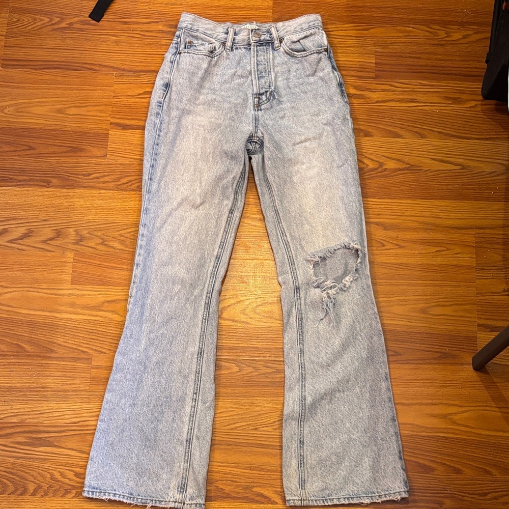PacSun Light Blue Distressed Flare Jeans